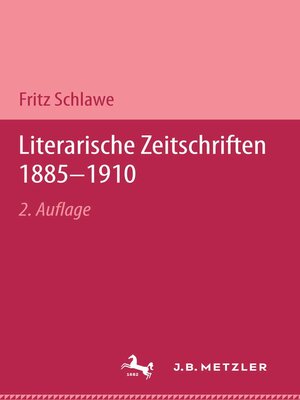 cover image of Literarische Zeitschriften 1885–1910